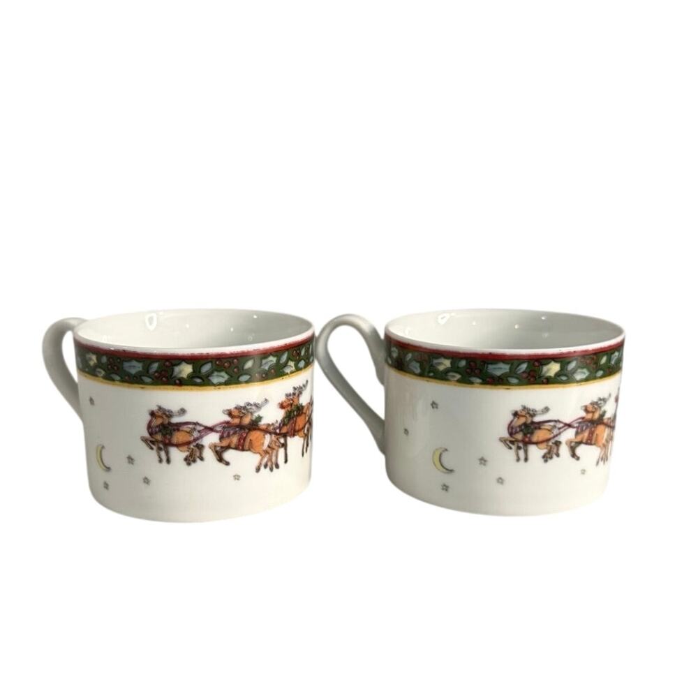International China Company Christmas story SUSAN WINGET 2 China cups - Picture 6 of 10